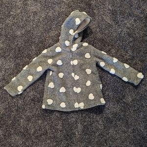 Lands' End Sherpa Lined Hooded Sweatshirt Jacket